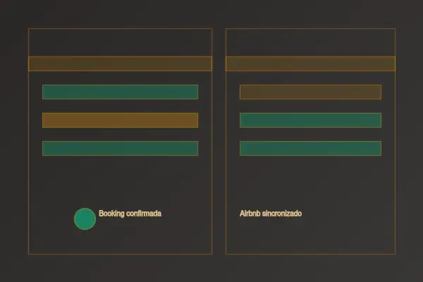 Panel de sincronización de reservas Booking y Airbnb