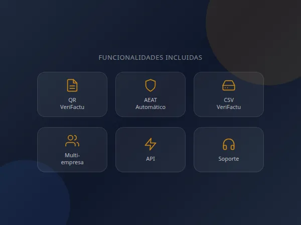 Funcionalidades incluidas en FacturaES